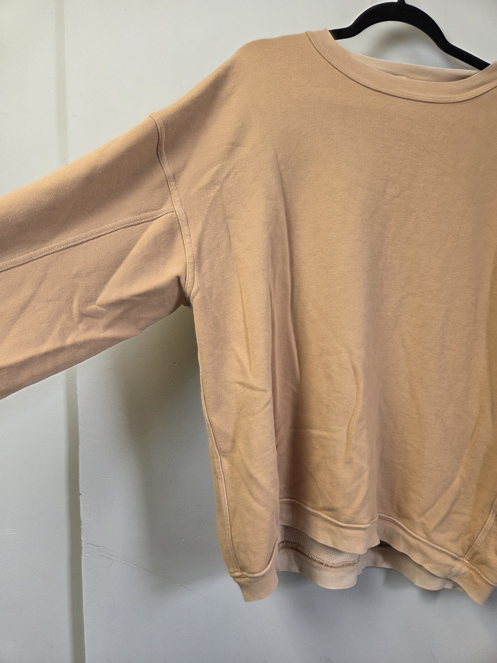 aerie Washed Cozy Peach Crewneck Pullover - Picture 3 of 9